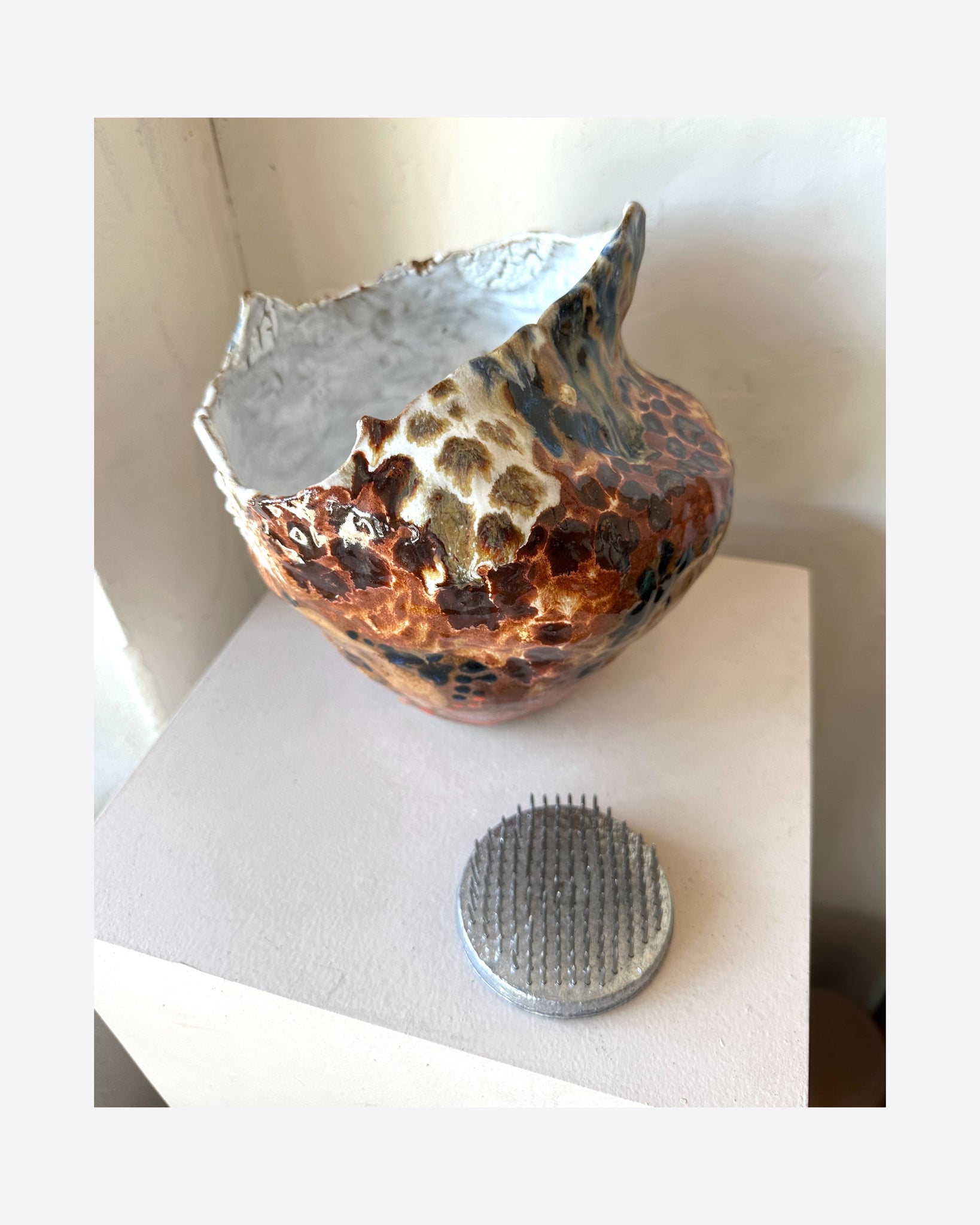 Sculptural Vase 298 with Kenzan