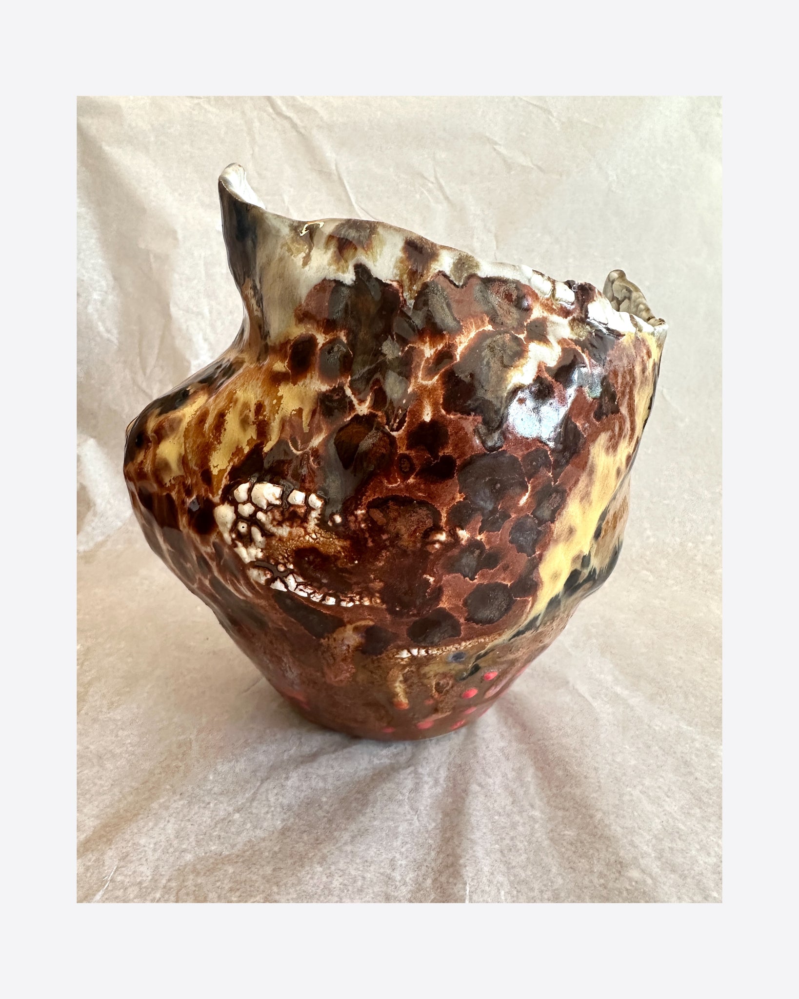 Sculptural Vase 298 with Kenzan