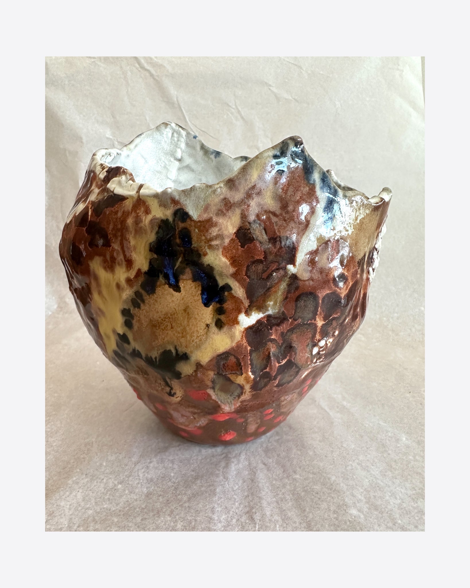 Sculptural Vase 298 with Kenzan