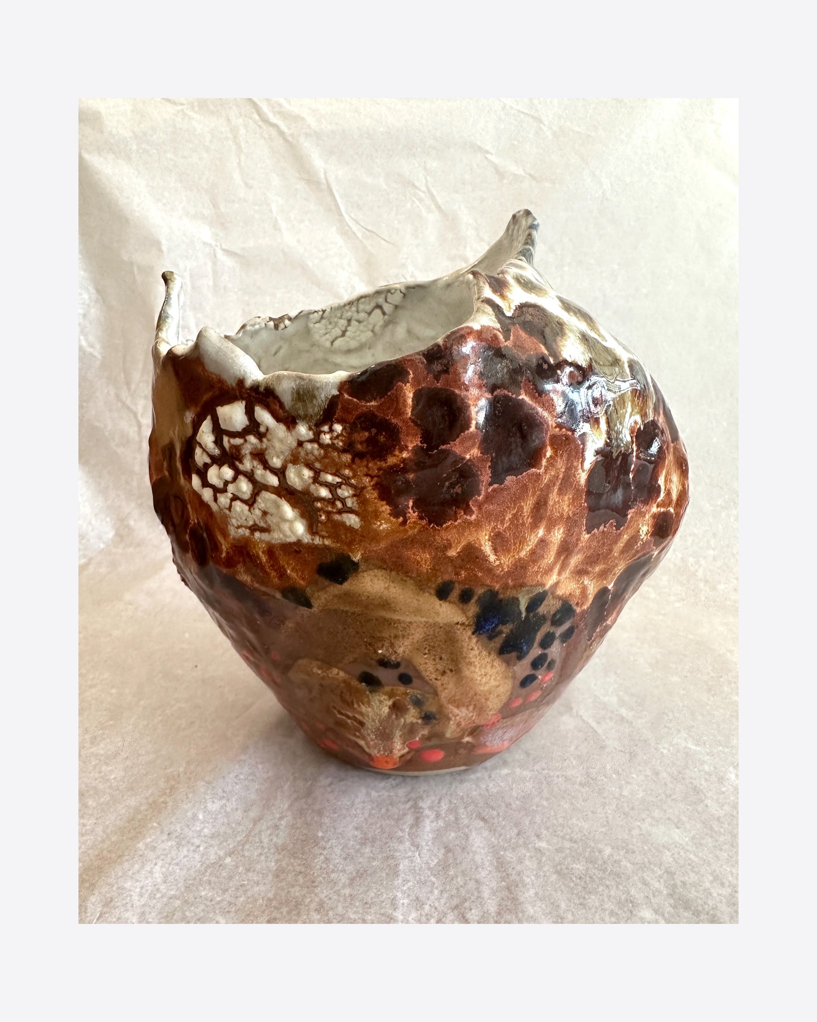 Sculptural Vase 298 with Kenzan