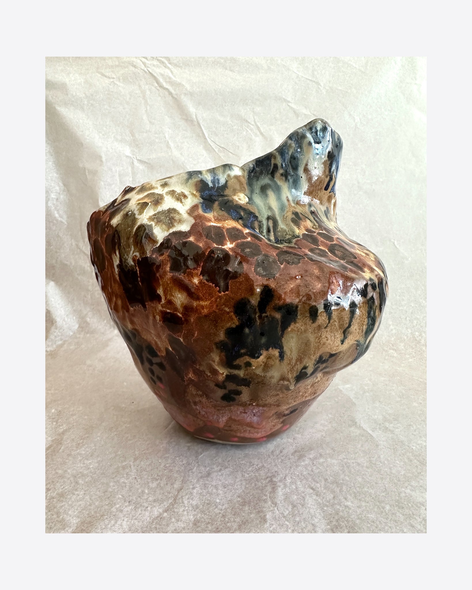 Sculptural Vase 298 with Kenzan